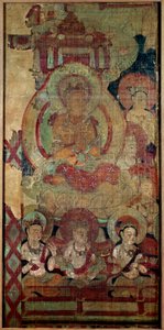 Arte chino: grupo de Boddhisatvas (o Bodhisatvas) de School Chinese