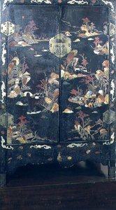 Gabinete decorado, Coromandel de School Chinese