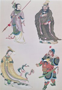 Héroes y heroínas de la historia china, incluyendo a la emperatriz Wu