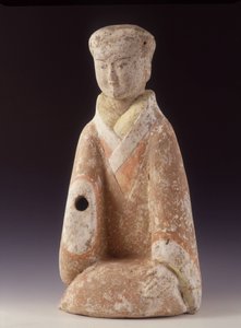 Dama de Corte. China, era Han Occidental (206 a.C. - 220 d.C.), 60 cm H. Estatuilla de terracota de School Chinese