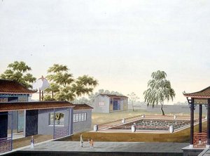 Jardín amurallado, c.1820-40 de School Chinese