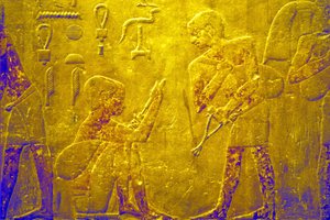 Antiguo Egipto, Pintura mural, Mastaba/Tumba de Ti, Saqqara, V Dinastía, Mercado (foto) de School Egyptian