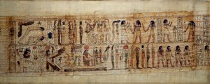 Arte egipcio antiguo: Papiro mitológico de Serimen de School Egyptian