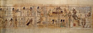 Arte egipcio antiguo: Papiro mitológico de Serimen (detalle) de School Egyptian
