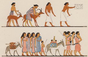 Arte del Antiguo Egipto (litografía en color)