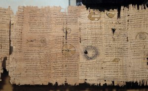 Antigüedad egipcia: papiro astronómico de Eudox. Período ptolemaico (332-30 a.C.). De Egipto. París, Museo del Louvre de School Egyptian