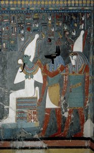 Luxor, Tebas: Valle de los Reyes, tumba de Horemheb (-1343 - -1314), faraón egipcio en la que aparece la diosa Isis.