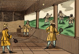 Un partido de tenis, de "Orbis Pictus" de John Amos de School English