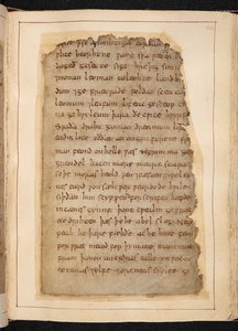 Una página de Beowulf de los folios a veces llamados "Códice Nowell". de School English