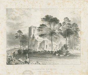 Iglesia Vieja de Biddulph: litografía de School English