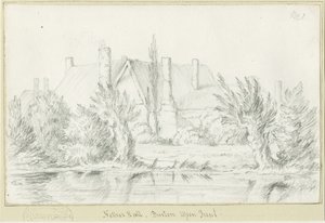 Burton-upon-Trent - Nether Hall: dibujo a lápiz, nd [?siglo XIX]