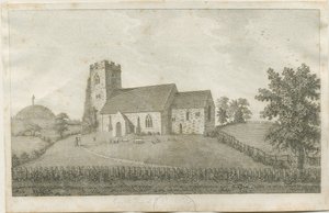 Iglesia del Castillo - Iglesia: grabado, nd [?siglo XVIII] de School English