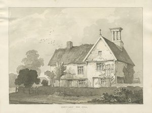 Chatcull Old Hall: dibujo a pluma y lavado de School English
