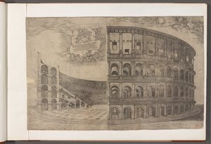 Algodón Augusto III, f.53 El Coliseo.   Impresiones de edificios antiguos, arte y escenas relacionadas, principalmente en Roma de School English
