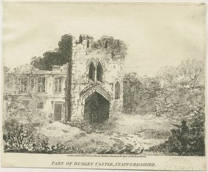 Castillo de Dudley - La Casa de la puerta: litografía, nd [c 1801]