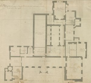 Interior de Beaudesert Hall y Parque de School English