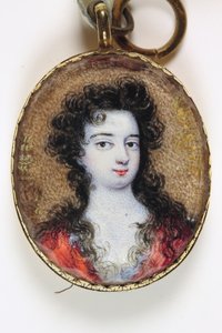 Lady Mary Lennard o (probablemente) Lady Anne Lennard en un vestido rojo de School English
