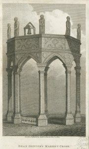 Lichfield - Plaza del Mercado: grabado, nd [c 1805] de School English
