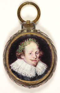 Medallón con la cabeza de Michael Drayton de School English