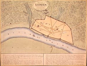 Mapa de Londres en tiempos sajones, c.900-950 AD