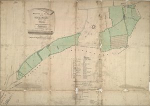 Mapa de Willesden, Londres (litografía) de School English