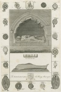 Mavesyn Ridware - Tumba de Sir Henry Mavesyn: grabado de School English