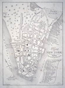 Plano de Nueva York en 1729 de School English