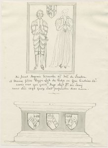 Iglesia de Sandon - Tumba de Hugh Erdeswicke y Mary Legh de School English