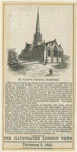 Stafford - Iglesia de Santa María: grabado en madera, nd [c 1843]