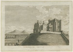 Castillo de Tamworth: grabado