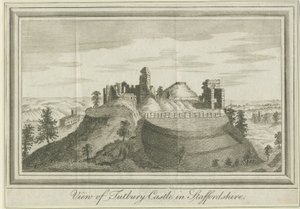 Castillo de Tutbury - Vista Este: grabado, nd [1731]
