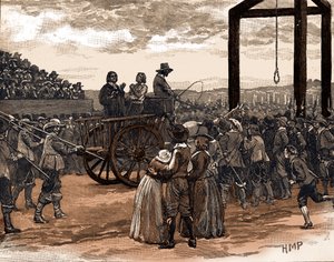 Tyburn durante el reinado de Carlos I (impresión) de School English