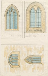 Iglesia de Uttoxeter [Antigua] - Dibujo arquitectónico de ventanas 