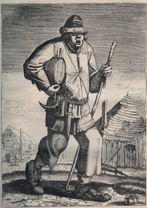 Vendedor de tinta - grabado flamenco de School Flemish