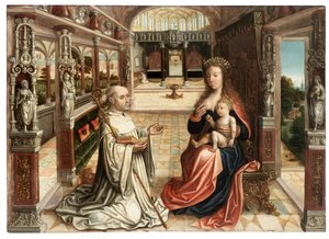 El milagro de la lactancia (óleo sobre tabla)