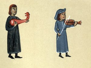 Un trovador de la Edad Media, ilustración de 