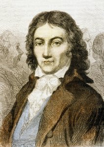 Camille Desmoulins (grabado en color) de School French