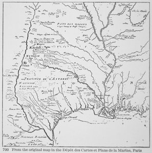 América colonial: mapa de Luisiana, Nueva Francia de School French