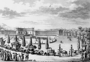 Revolución Francesa: Fiesta dada con motivo de la entrada triunfal de los monumentos de ciencia y arte en Francia el 9 y 10 de Thermidor Año VI (28 de julio de 1798) bajo las órdenes del Cónsul Napoleón Bonaparte (1769-1821) (campaña de saqueo). París
