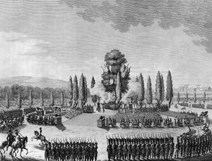 Revolución Francesa: Fiesta republicana de las victorias en el campo de Marte en París el 10 de prairial Año IV (29 de mayo) de School French