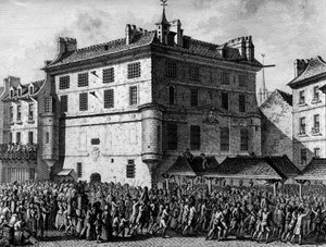 Revolución Francesa: El pueblo de los Guardias Franceses de la prisión de la Abadía de Saint Germain des Pres en París el 30 de junio