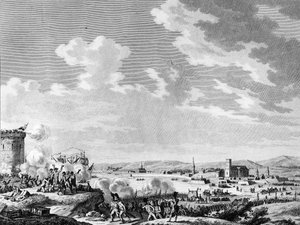 Revolución francesa y movimientos antirrevolucionarios: Victoria ganada por los franceses en Quiberon el 21 de julio de 1795 contra los realistas y el ejército de Gran Bretaña. París, Biblioteca del Instituto de Historia de la Revolución