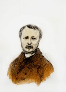 Gerard de Nerval (grabado en color)