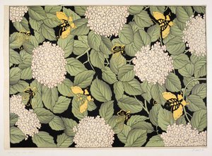 Diseño floral japonés, ilustración de 