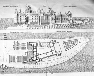 Mapa del Chateau de Creil en Picardía de School French