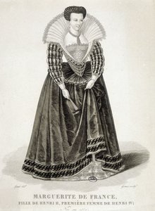 Retrato de Margarita de Valois, conocida como Reina Margot (1553-1615), Reina de Navarra, primera esposa de Enrique IV de School French