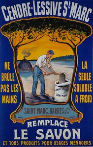 Cartel para el detergente Saint-Marc Barres de School French