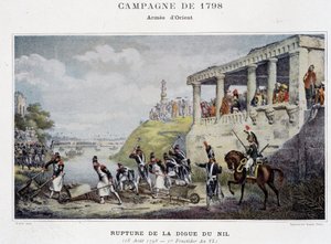 Ruptura de la presa del Nilo - en “Victoires et Conquêtes des Armées Françaises”, París, s.f.