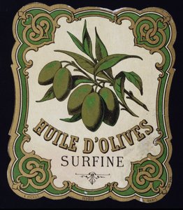 Etiqueta de aceite de oliva Surfine de School French
