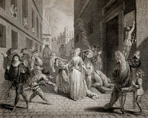 Terror (1793-1794): Los comediantes italianos (interpretando personajes de la Commedia dell